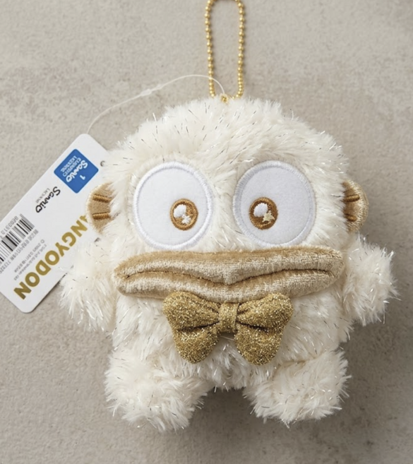 (정품 한정판매) 산리오 반짝이 퍼 키링 가방고리 인형 4종세트