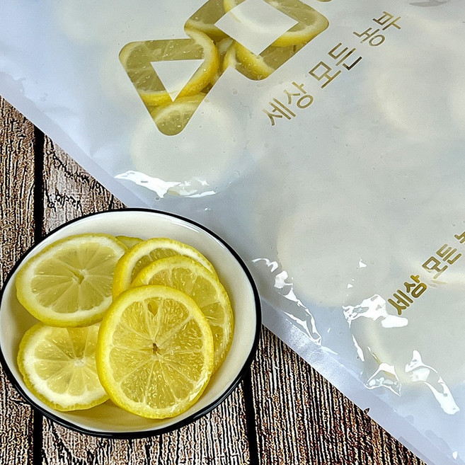 [당일출고]세모농 씨뺀 레몬 슬라이스 업소용 가정용 냉동, 1개, 씨 뺀 레몬 슬라이스 5kg