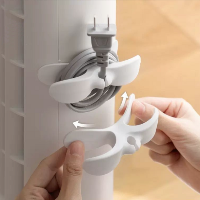 부착식 코드선정리걸이 에어컨 인터넷 충전기 콘센트 사무실 코드 선정리 C