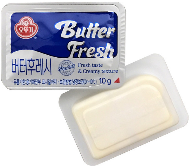 오뚜기 버터후레쉬 딸기잼 디스펜팩 맛있는잼 식빵 와플 스콘 모닝빵 잼 일회용, 1개, 버터후레쉬10g(1개)