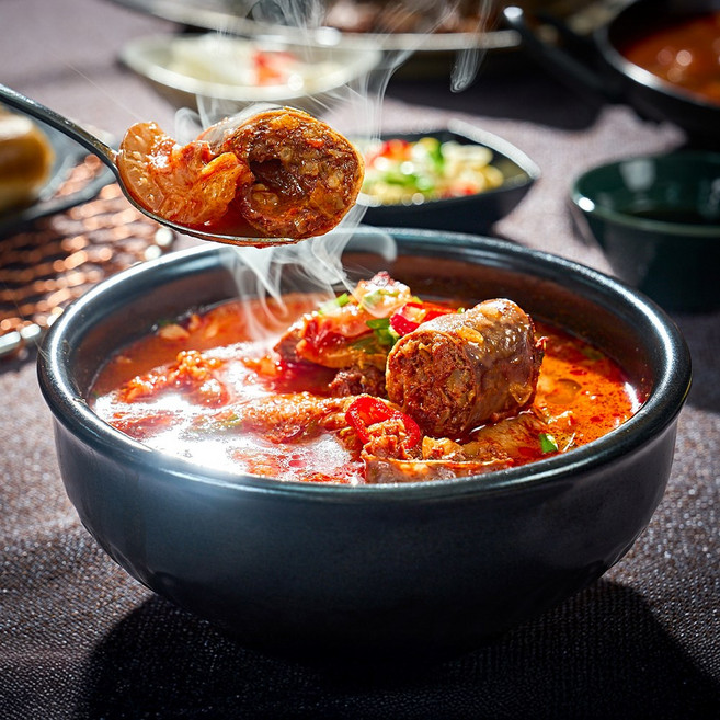 한식온도 순대국 수제 다대기양념 순대국밥 순대 돼지국밥, 1개, 500g