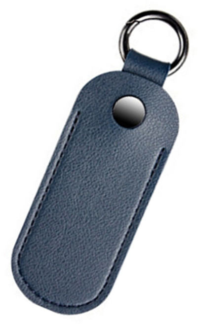 PU 가죽 플래시 드라이브 케이스 USB 스토리지 백 소형 및 내구성 메모리 스틱 보호 백을위한 USB 드라이브 및 케이블, 네이비 블루