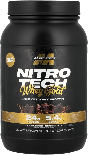 몸관리하세요 겨울입니다 MuscleTech Nitro Tech 100% 유청 골드 더블 리치 초콜릿 910g(2.01lbs) 특별관리진행, MuscleTechNitroTech100유청골드더블리치, 910g, 1 - 쿠팡