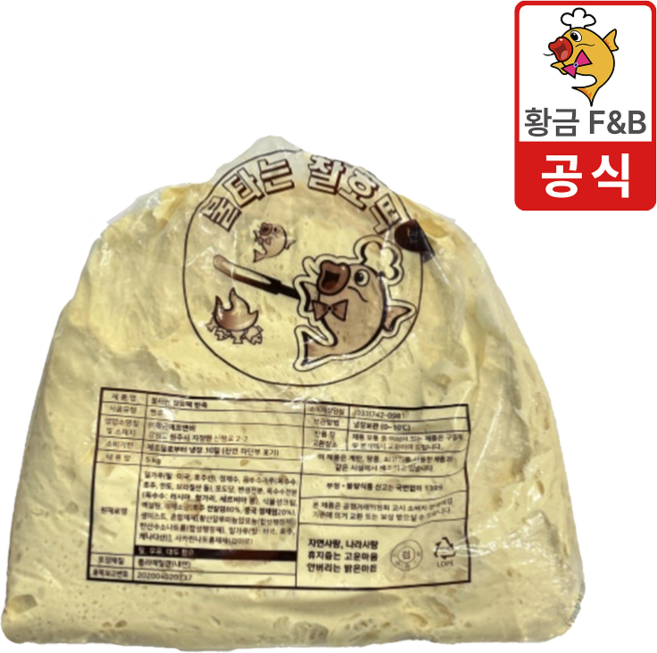 황금 찰호떡 반죽 (5kg) + 호떡설탕소 (1.2kg), 1개, 6.2kg