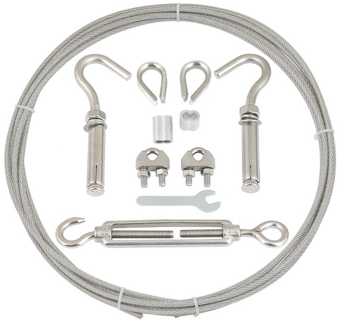 304 스테인레스 스틸 와이어 로프 직경 3mm 포도 트렐리스 빨랫줄 커튼 발코니 하드웨어 액세서리, 01 3MM Diameter, 01 A