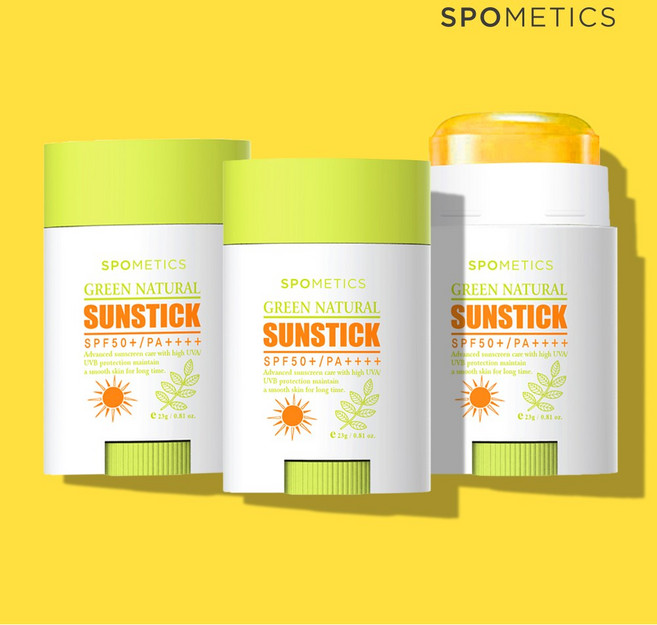 스포메틱스 그린 네츄럴 투명 선스틱 [SPF50+/PA++++], 23g, 3개