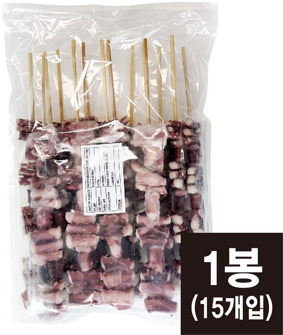 40cm 냉동 오징어다리 꼬치 1.65kg(110gx15개입) 대왕 가문어꼬치