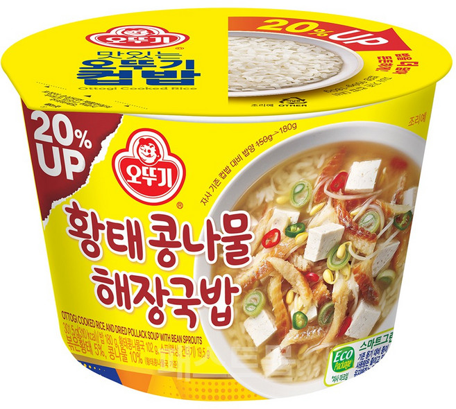 오뚜기 컵밥 증량 황태콩나물해장국밥, 301.5g, 1개