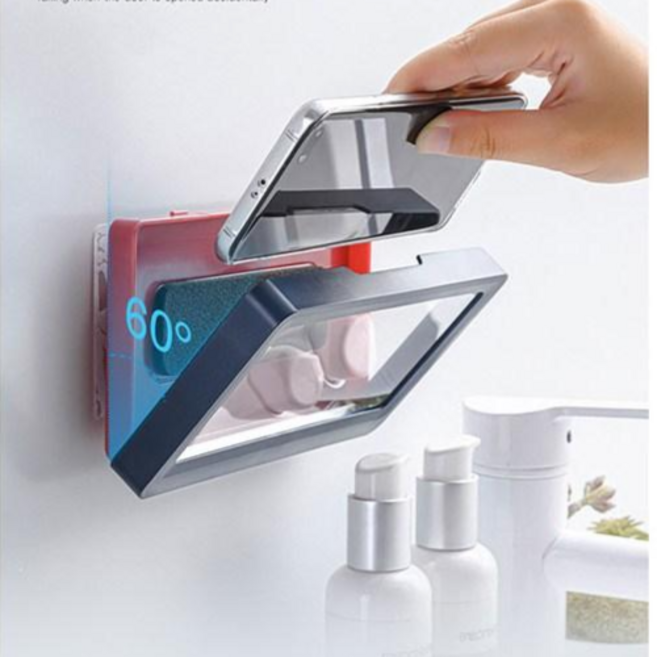 지니홀딩스 완벽 방수 욕실 방수 스마트폰 케이스 욕실 방수팩 핸드폰거치대 방수 샤워 반신욕 핸드폰케이스, 화이트, 1개