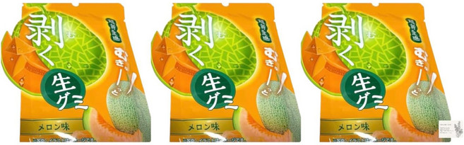 멜론 생과일 식감 생 구미 젤리 100g x 3봉 일본 돈키호테 젤리