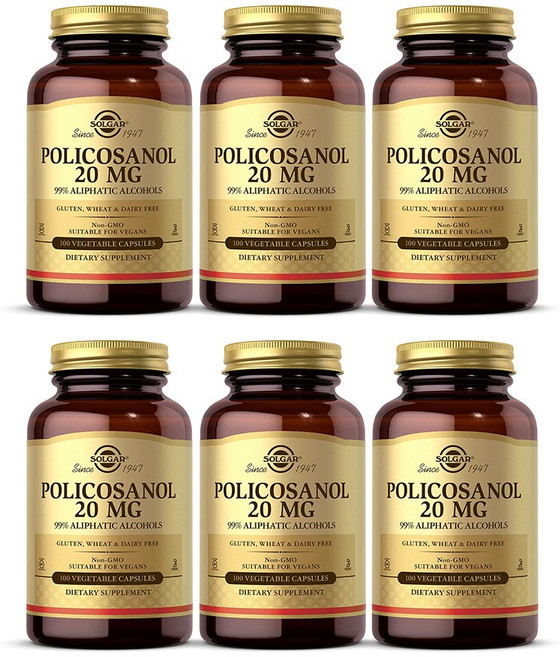 솔가 폴리코사놀 20mg 베지터블 캡슐, 100정, 6개