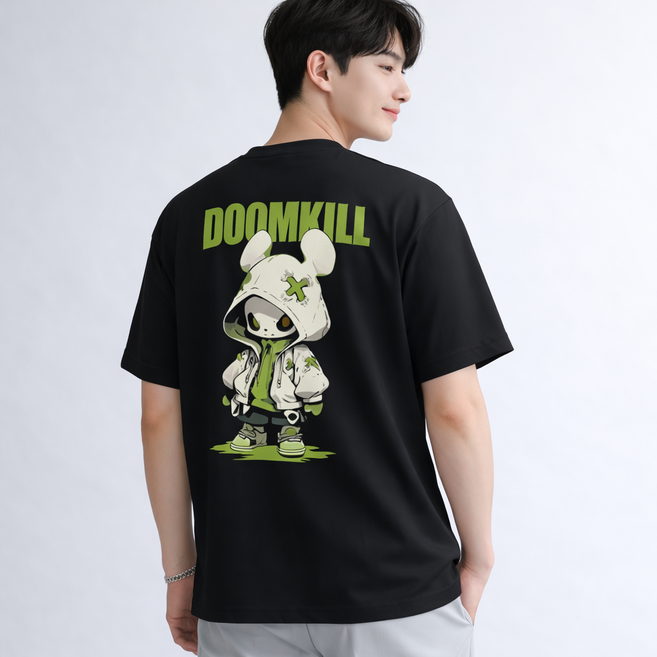 230g 헤비웨이트 여름 남녀공용 오버핏 프린팅 반팔티 스트릿 감성 인스타룩 티셔츠