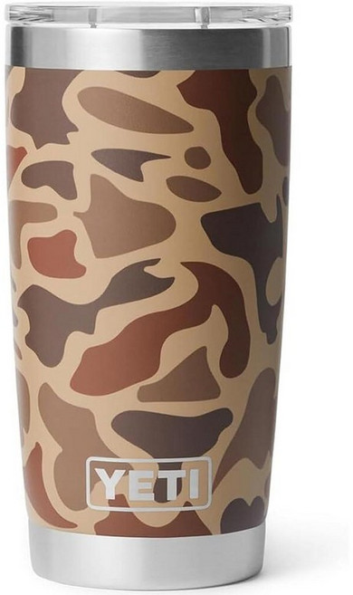 YETI 예티 Rambler 591.5ml(20온스) 텀블러 스테인리스 스틸 Mag슬라이드 슬리퍼r 뚜껑으로 진공 단열 키 라임_182155, Wetlands Camo
