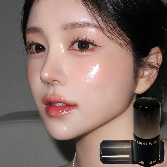 하이라이터 스틱 글로우 스틱 물광 광채 하이라이트 하이드레이팅 스틱 얼굴 콧대 광펄스틱 얼굴 코 하이라이트 물광 블러셔 스틱 내추럴 브라이트닝 젤리 하이라이트 물광 스틱, 1개, 101#
