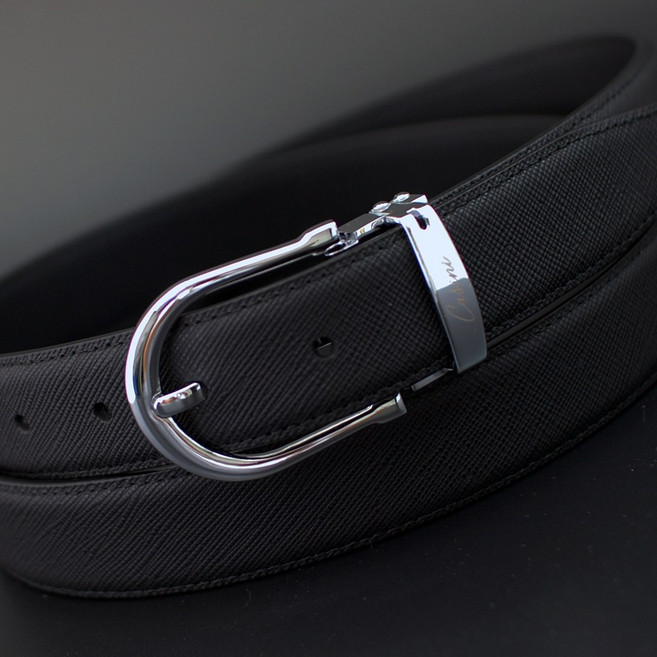 카시니 천연 소가죽 남성 정장 벨트 기본 타입 (CSSTB02) 정품 케이스 포장