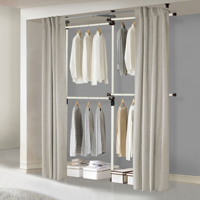 [왕자행거] 왕자 심플4단커튼행거_노블리안 웜브라운_451(NOW), 상세 설명 참조