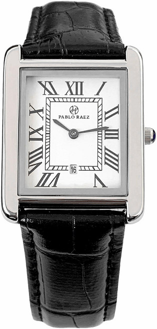 셀루앙드 사각 가죽밴드 탱크 커플 손목시계