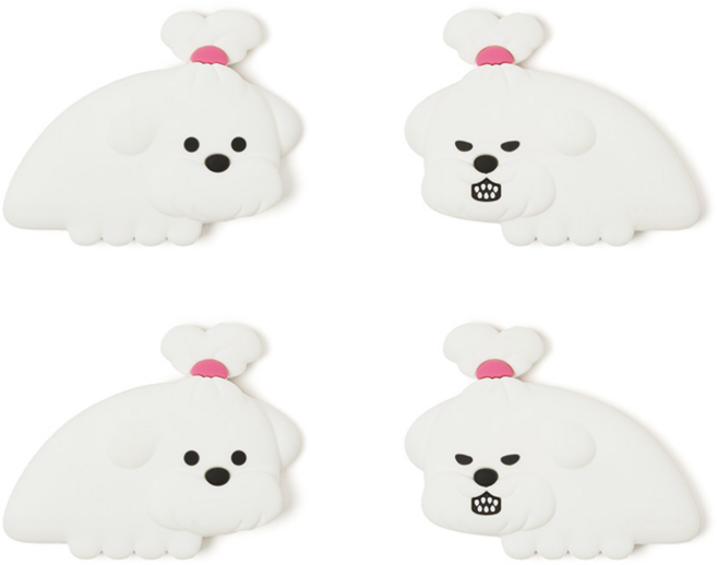 카카오프렌즈 차량용 도어가드 문콕방지 보호대 4개, 1개, 말티쬬