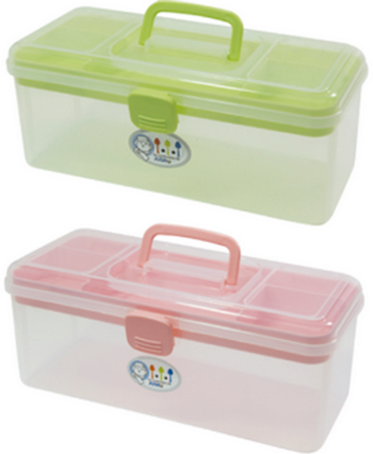 佳斯捷 3202 夢想家收納箱 台灣製造 手提式 文具飾品手工藝品收納, 粉色, 1個