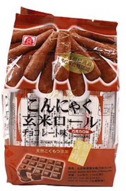 蒟蒻玄米巧克力捲, 160g, 1袋