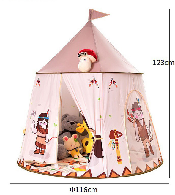 키즈목마 러블리 라이언치프 인디언텐트 어린이 볼풀장 텐트, 리틀인디언, 1개