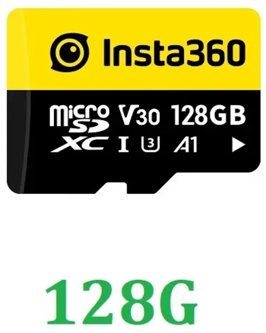 Insta360 MicroSD 카드 X4 ONE RS 마이크로 메모리 64GB 128GB 고속 기존 액세서리, 04 128G, 1개