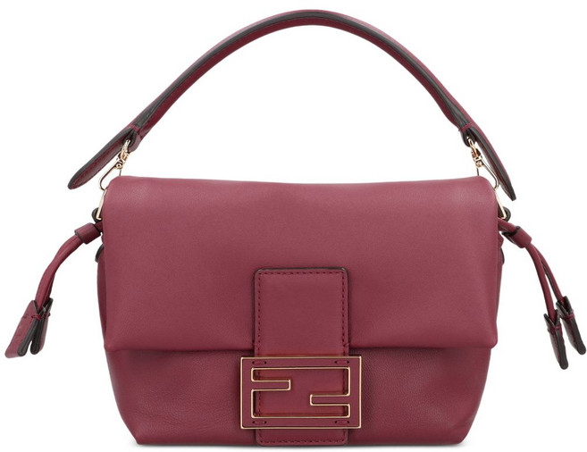 펜디 스몰 맘마 바게트 레더 토트 백