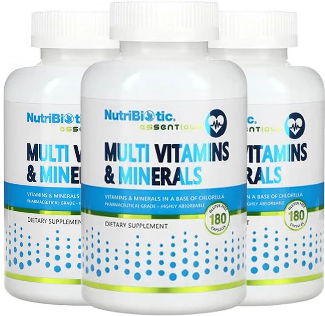 뉴트리바이오틱 필수 영양소 종합비타민 및 미네랄, 180정, 3개 - 쿠팡