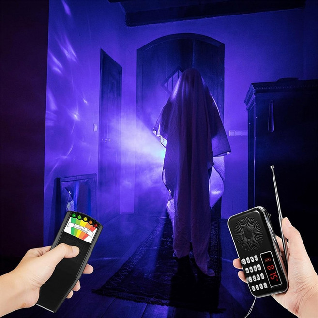 새로운 2종 장비 키트 LED EMF 미터 자기장 측정기 및 전자기장 초자연 현상 조사 장치, 1개