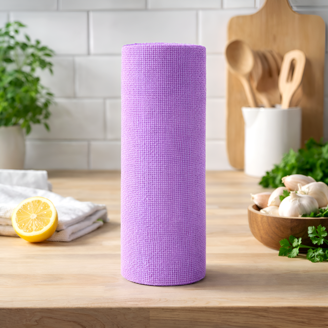캐롤링 뜯어쓰는 극세사 행주 여러번 빨아쓰는 다용도 롤행주, 1개, 퍼플, 30