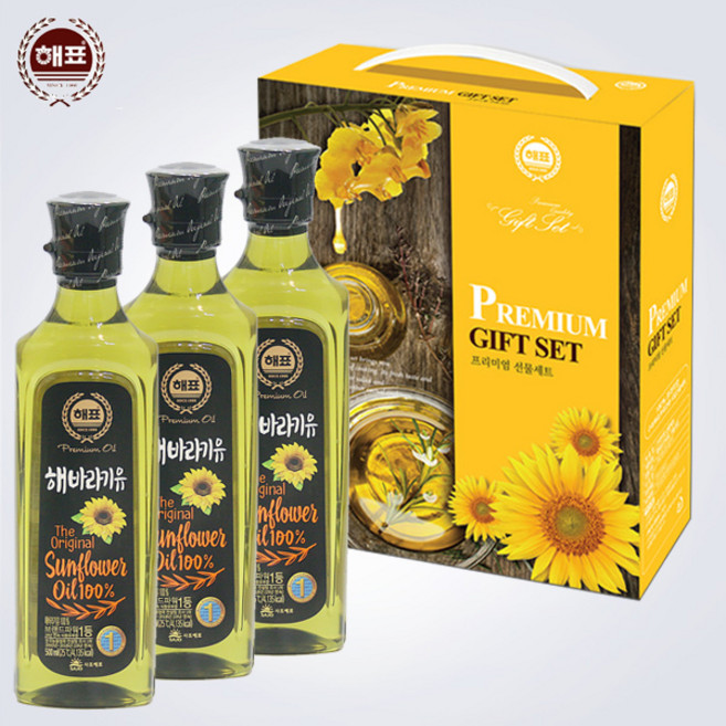 해표선물세트 해바라기씨유 500mx3병/명절선물세트, 500ml