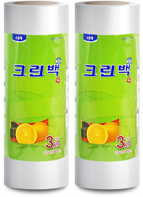 크린랲 대용량 롤타입 롤백 3kg, 2개, 1개입, 특대(XL)