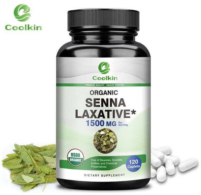 유기농 센나 완하제 - 대장 세척 소화 체중 감량 변비 완화, 1개, 60정