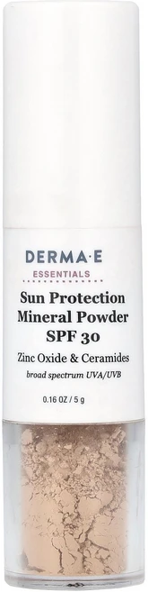 DERMA E Essentials 자외선 차단 미네랄 파우더 SPF 30 5g(0.16oz) E (더마E), 1개, 5g - 쿠팡