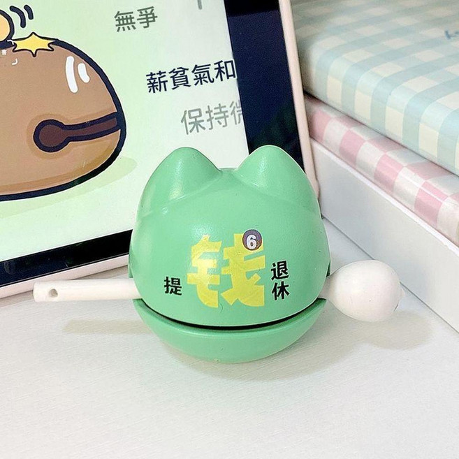 解壓小木魚 靜心敲打樂器, 提前退休 綠色, 1個