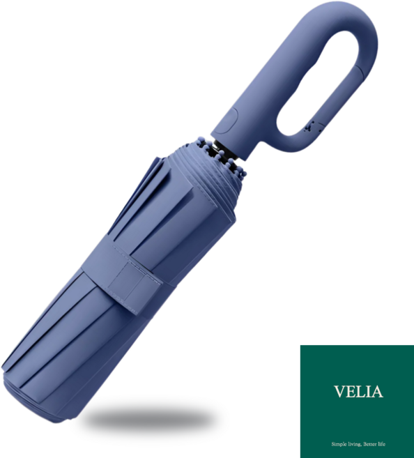 VELIA 튼튼한 초대형 풀카본 3단 자동 원터치 암막우산 골프우산 등산 여행