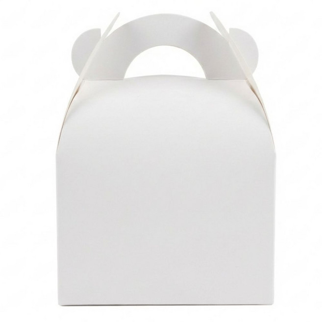 팩맨 조각케익상자 50매 쿠키 마카롱 답례품 선물손잡이상자, 화이트-대, 50개