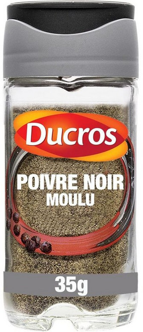 프랑스 두크로스 DUCROS Ground Black Peppe 그라운드 블랙 페퍼 후추 시즈닝, 6개, 35g