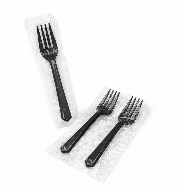 일회용 미니포크 디저트 155mm 검정 개별 2000개입, 1개, 2000개