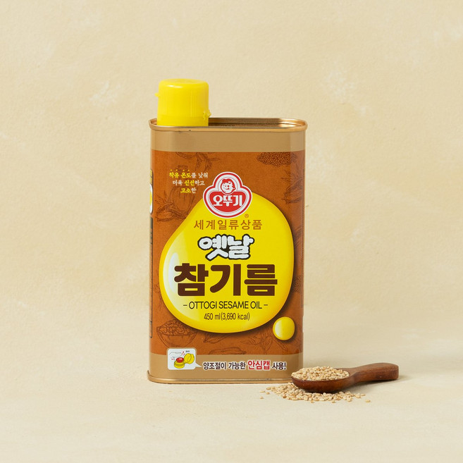 오뚜기 옛날참기름450ml 캔, 1