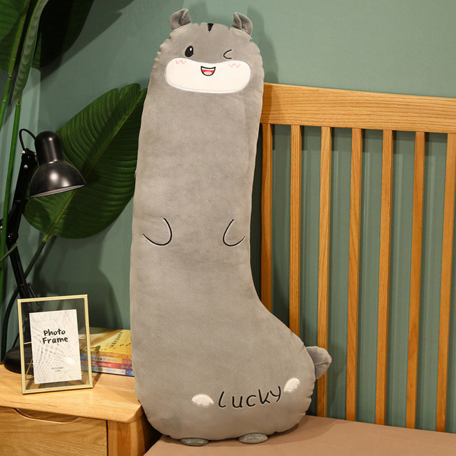 공룡 인형 바디필로우 롱쿠션 안고자는 수면 베개 다리 끼우기 침실 쿠션, 햄스터 분리 세탁 가능