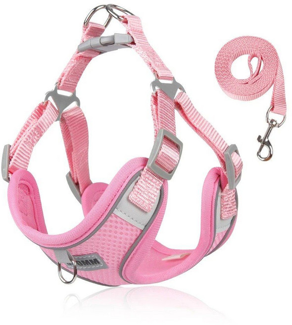 야외 산책 애완 동물 용품 목줄, M 3.5-6.5 kg, 4 Pink