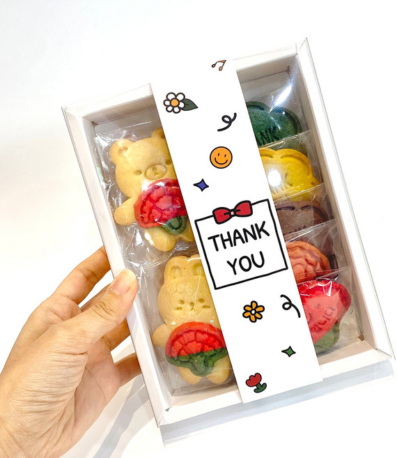 땡큐 카네이션 수제쿠키 세트 가정의달 선물 어버이날 스승의날 선생님 감사의달 선물 답례, 땡큐수제쿠키세트, 2.Thank You 귀염, 1개