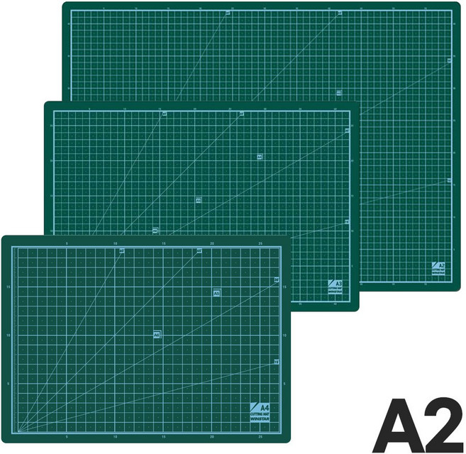 윈스타 녹색 PVC 커팅매트 컷팅매트 칼자국 방지 매트 (A2)