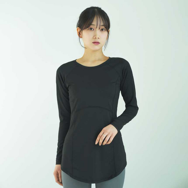 이케이 에어핏 롱디자인 롱슬리브 요가 필라테스 긴팔 티셔츠