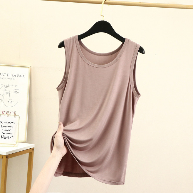 여성 빅사이즈 모달 라운드 나시 티셔츠 6color 3XL~5XL QM-2221