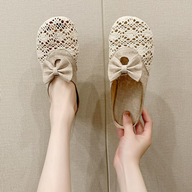 DarjinQD 여성 뮬 메쉬 슬리퍼 여름 발편한 여성 샌들 운동화 슬립온 통기성 슬리퍼 여성 플랫 슈즈 엄마 샌들 가볍고 스니커즈LX-1866