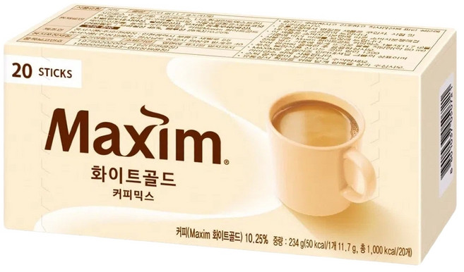 Maxim 麥克心 白色金咖啡隨手包 20入, 1個, 20個裝, 11.7g