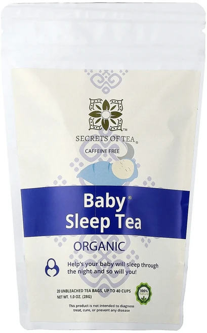 수면에아주좋습니다 Secrets of Tea Organic Baby® 슬립 티 카페인 무함유 무표백 티백 20개 28g(1oz) 최고의제품, SecretsofTeaOrganicBaby슬립티카페인무 - 쿠팡