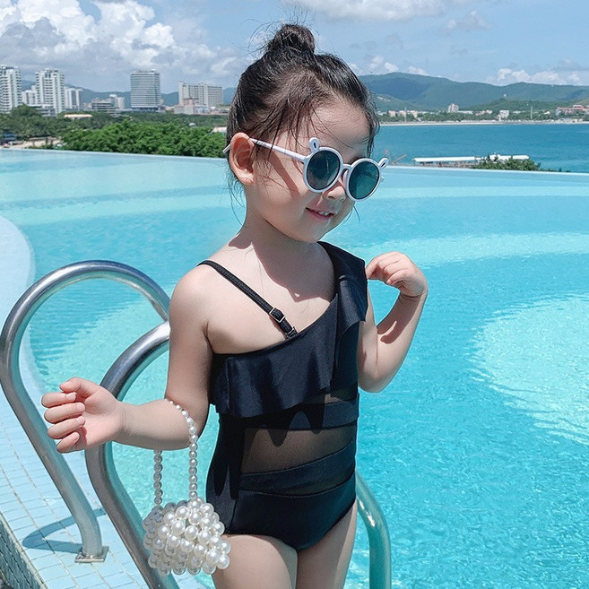 프릴 래빗 여아 수영복